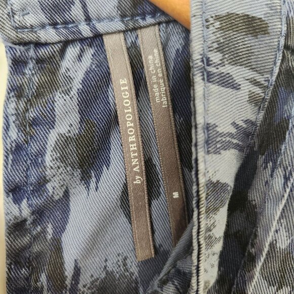 Anthropologie Chambray Tencel Sleeveless Dress Ruffle Blue Boho Cottage Summer - Picture 3 of 10